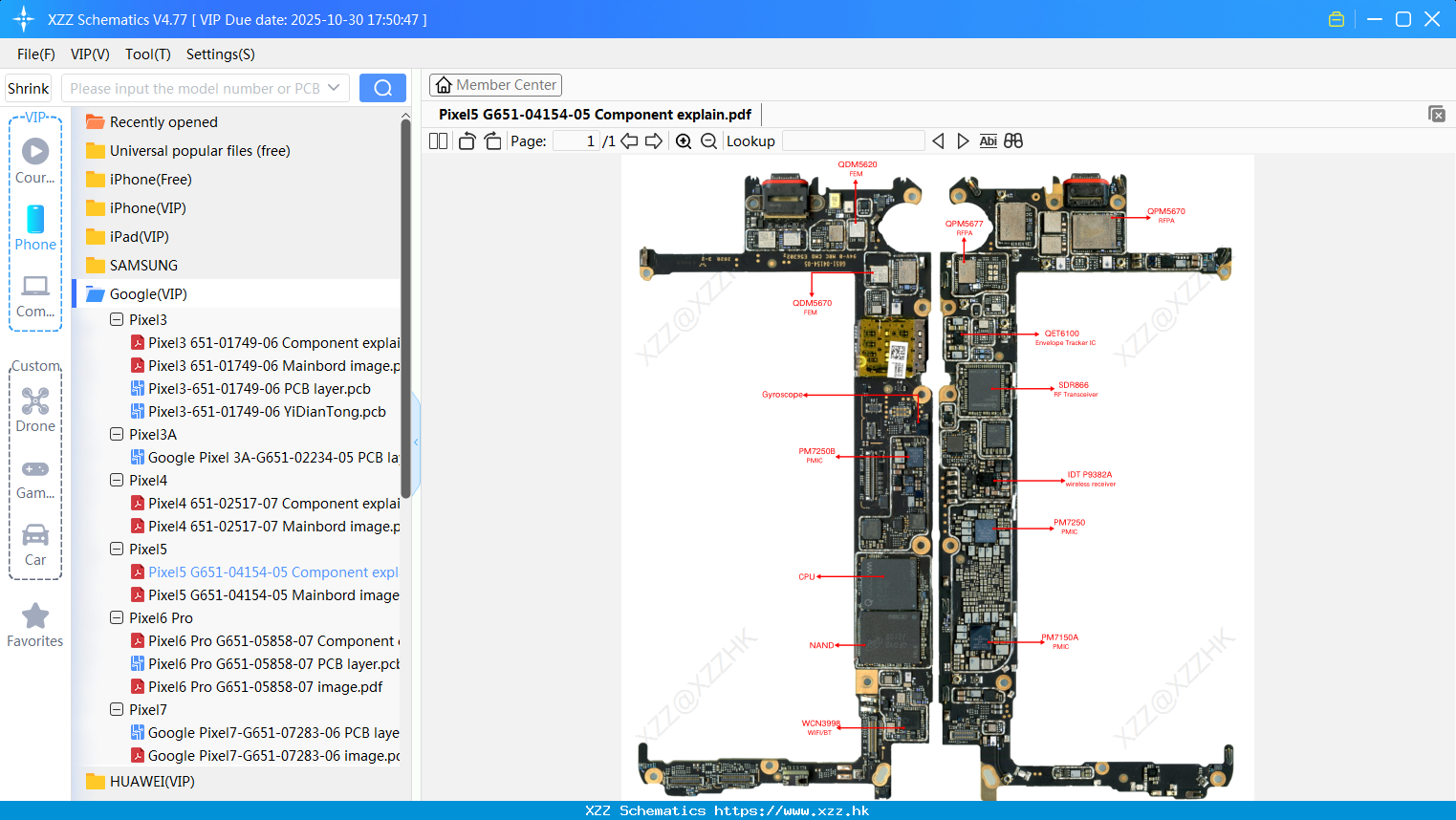 Google Pixel5 G651-04154-05 Component Explain